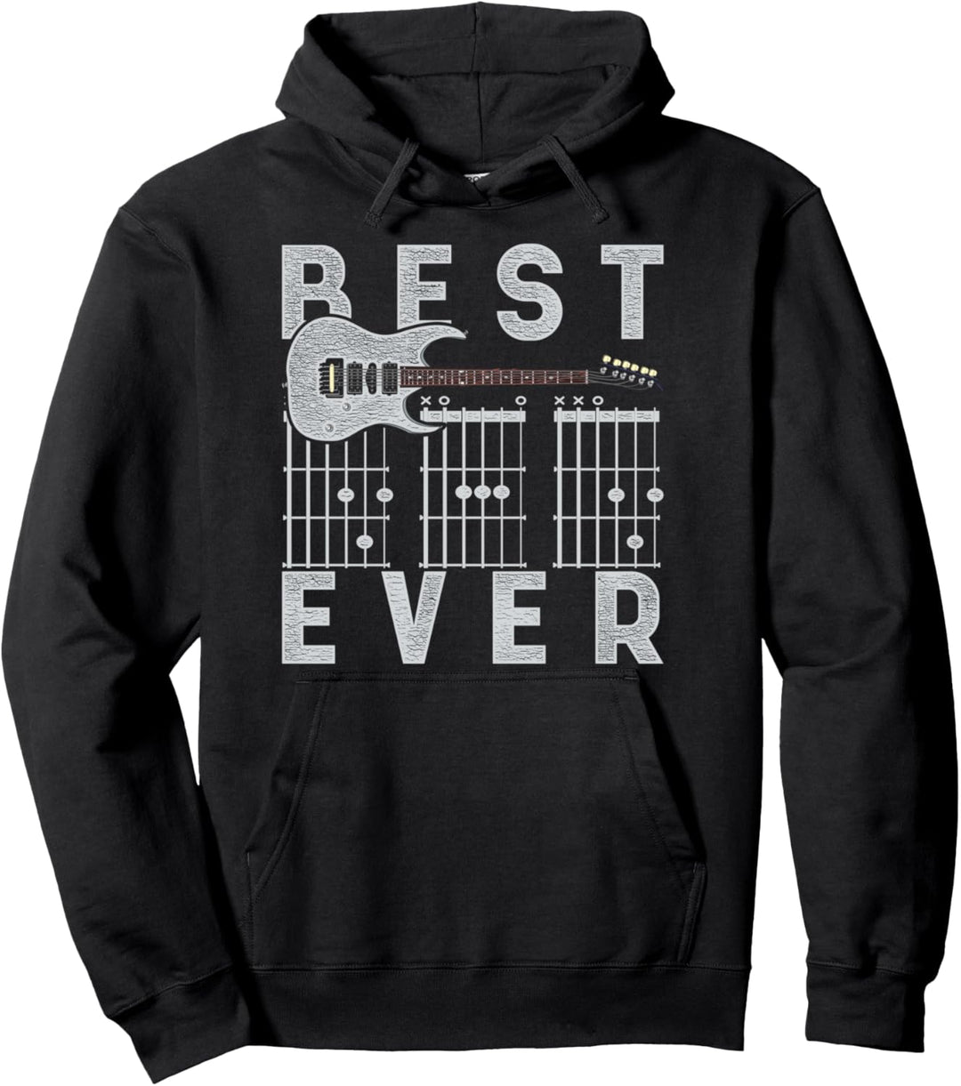 Bester Papa aller Zeiten Gitarrist Vatertag Musik Gitarre Pullover Hoodie