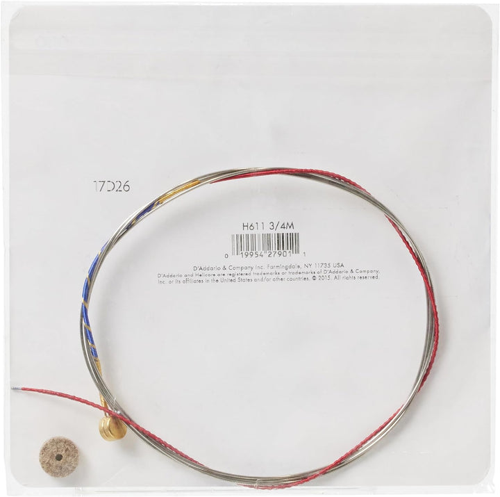 D'Addario H611-3/4M Helicore Kontrabass Einzelsaite 'G' Nickel umsponnen 3/4 Medium Medium G String,