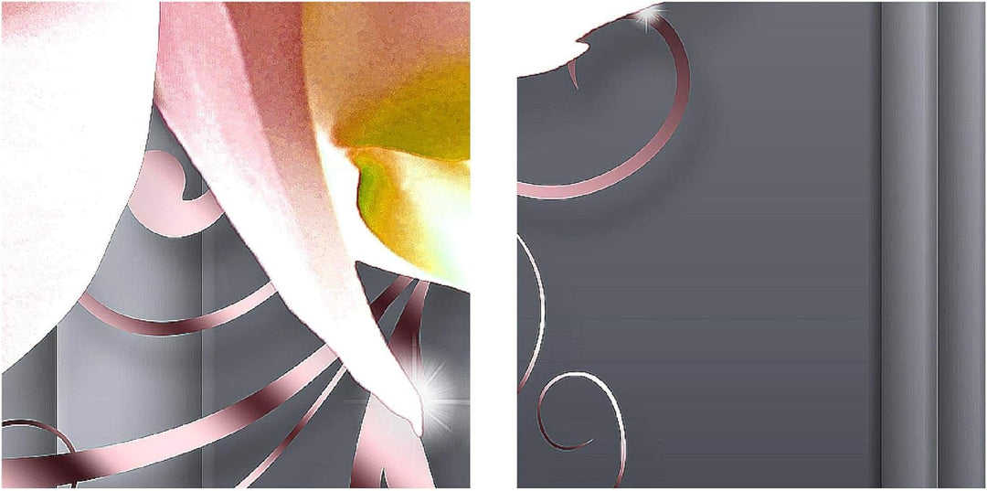 Runa Art Bild XXL 4 Teilig Blumen Orchidee 200 x 100 cm Kunstdruck auf Vlies Leinwand Wanddeko Wohnz