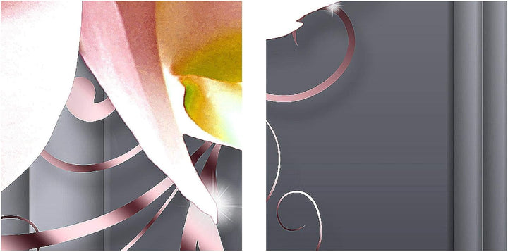 Runa Art Bild XXL 4 Teilig Blumen Orchidee 200 x 100 cm Kunstdruck auf Vlies Leinwand Wanddeko Wohnz