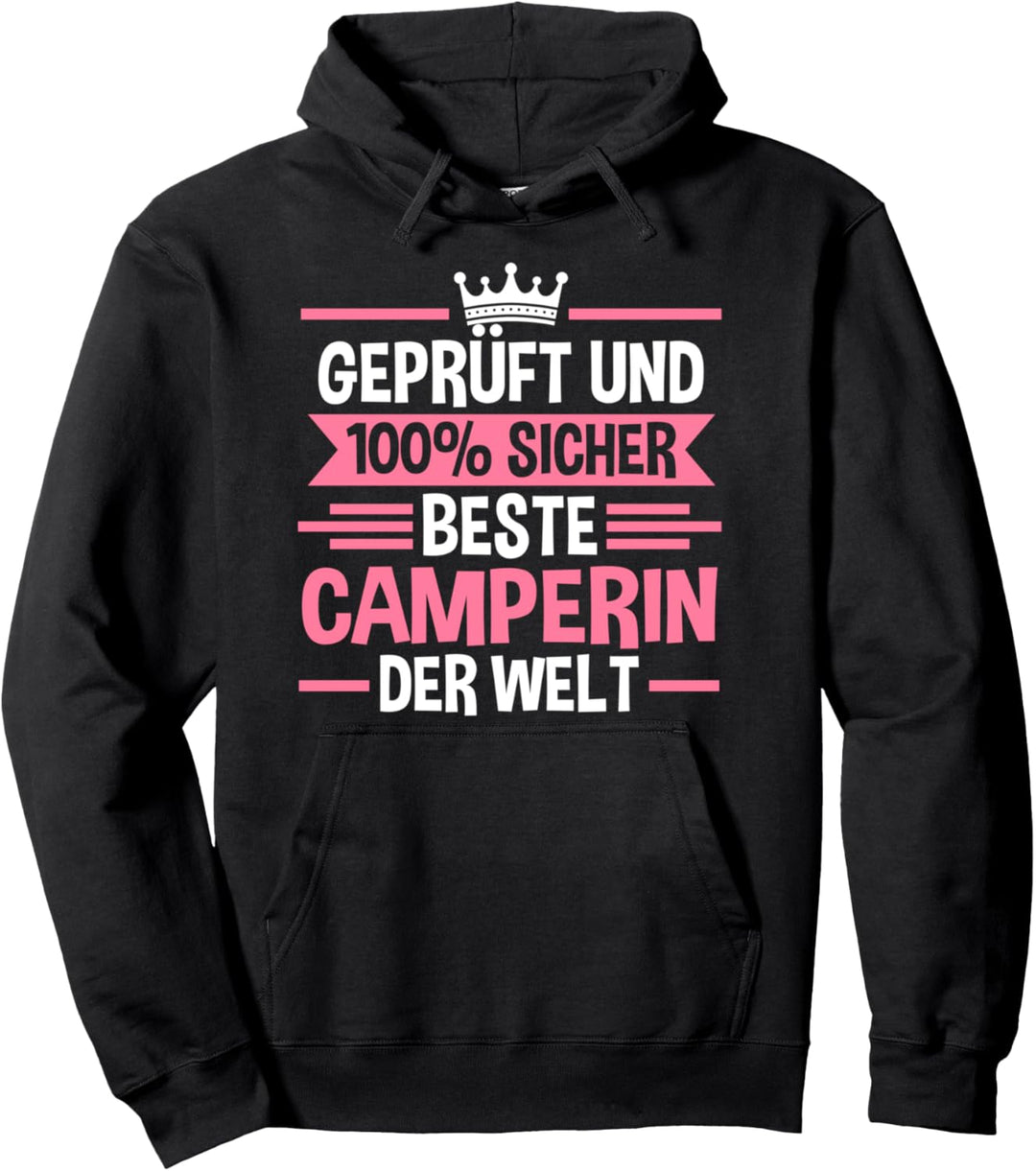 Beste Camperin Camping Pullover Hoodie