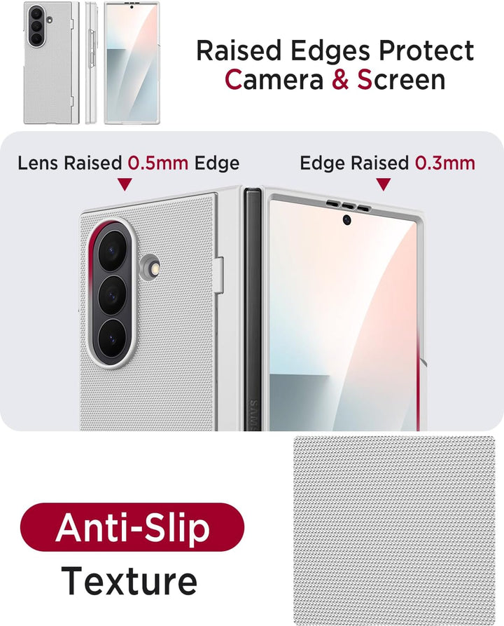Miimall Handyhülle Kompatibel mit Samsung Galaxy Z Fold 7 Hülle mit Ständer, [HD Displayschutz] Ultr