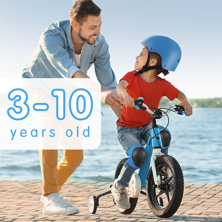 WayEee Knieschoner Kinder mit Helm, Schonerset Kinder 3-10 Jahre, Knieschützer Inliner Kinder Schutz