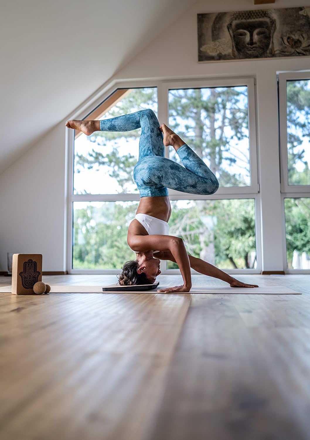 Kniekissen Yoga + Tasche Balance Pad Knieschoner Koordination Stabilität - Balancekissen Fitness - K