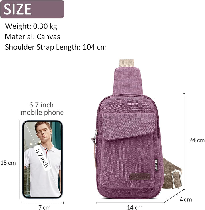 Mode Herren Brusttasche Elegant Umhängetasche Reise Schultertasche Leichte Casual Urlaub Wandern Tra