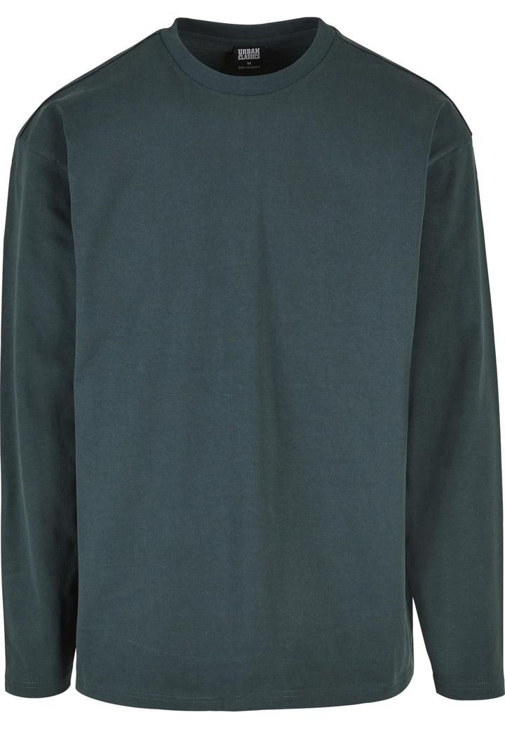 Urban Classics Herren Ultra Heavy Oversized Longsleeve L Bottlegreen, L Bottlegreen