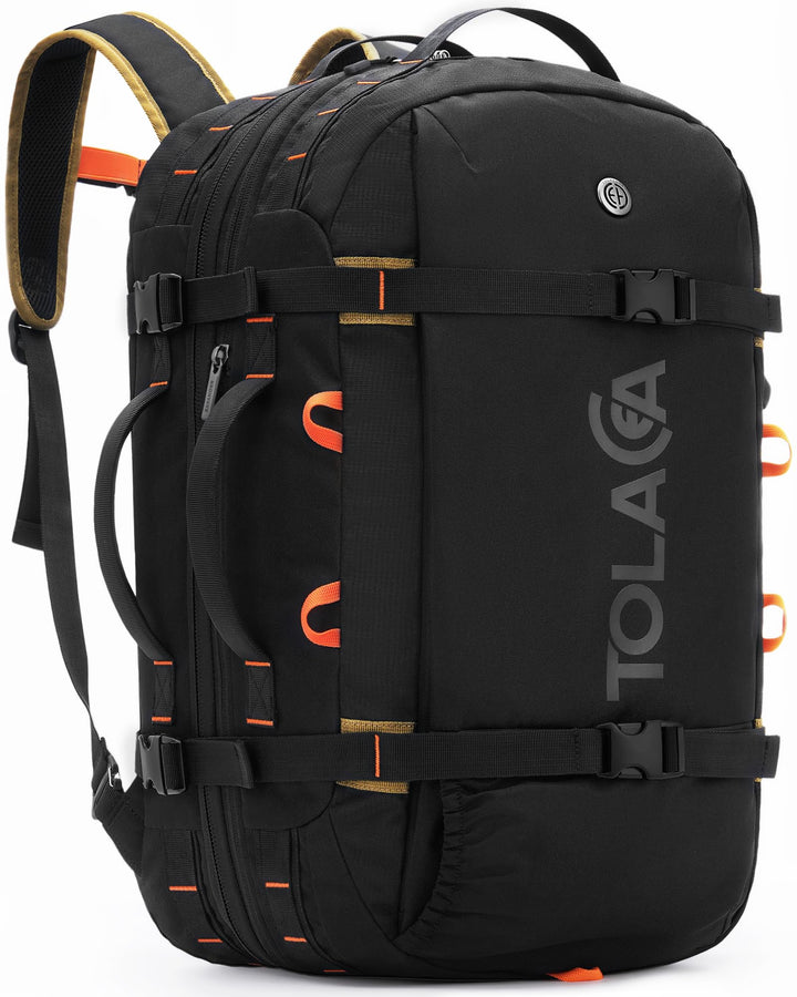 Tolaccea Reiserucksack, Handgepäck Rucksack Flugzeug, TSA-Freundlicher Laptop Rucksack 15,6 Zoll, Er