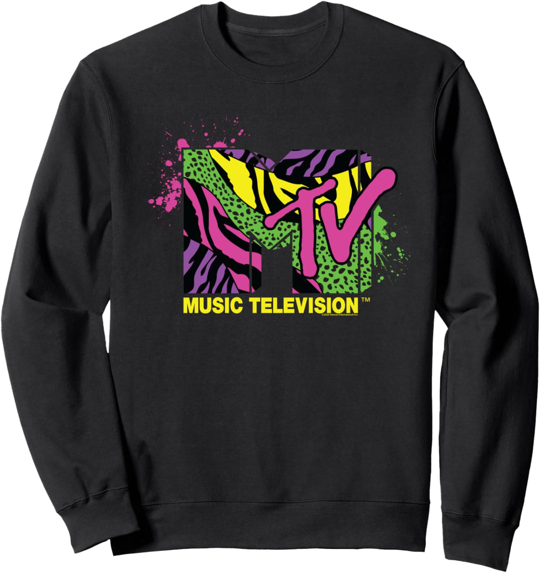 MTV Animal Print Logo Sweatshirt