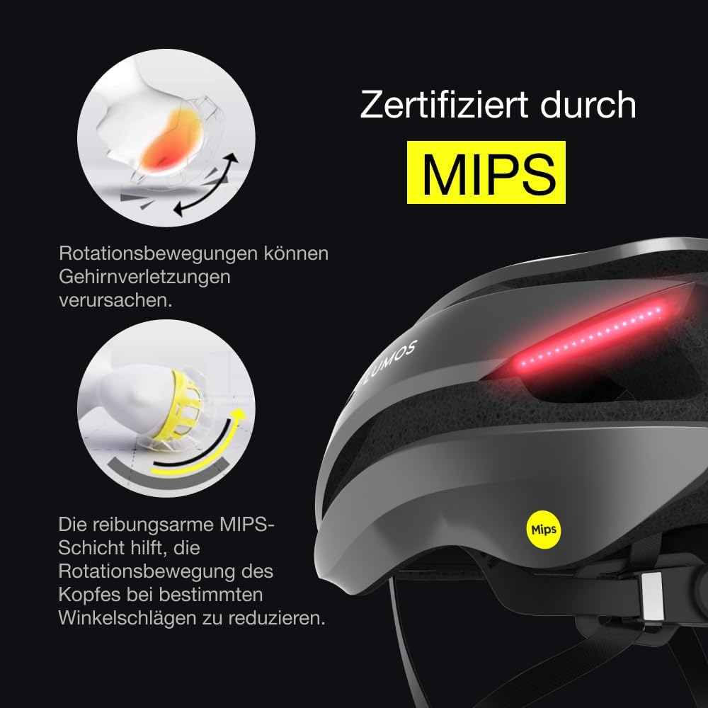Lumos Ultra Smart-Helm | Fahrradhelm | Vorder- und Rücklicht (LED) | Blinker | Bremslichter | Blueto