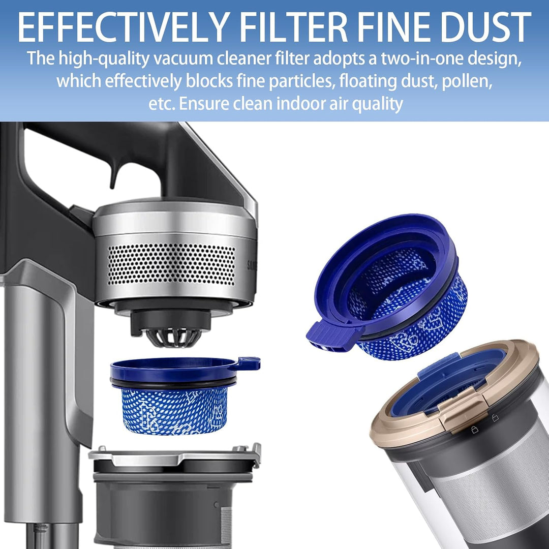 4 Stück Staubsaugerfilter, Waschbarer Mikrofilter, Staubsauger-Filterzubehör, Kompatibel mit Samsung