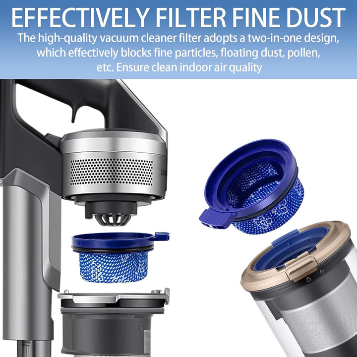 4 Stück Staubsaugerfilter, Waschbarer Mikrofilter, Staubsauger-Filterzubehör, Kompatibel mit Samsung