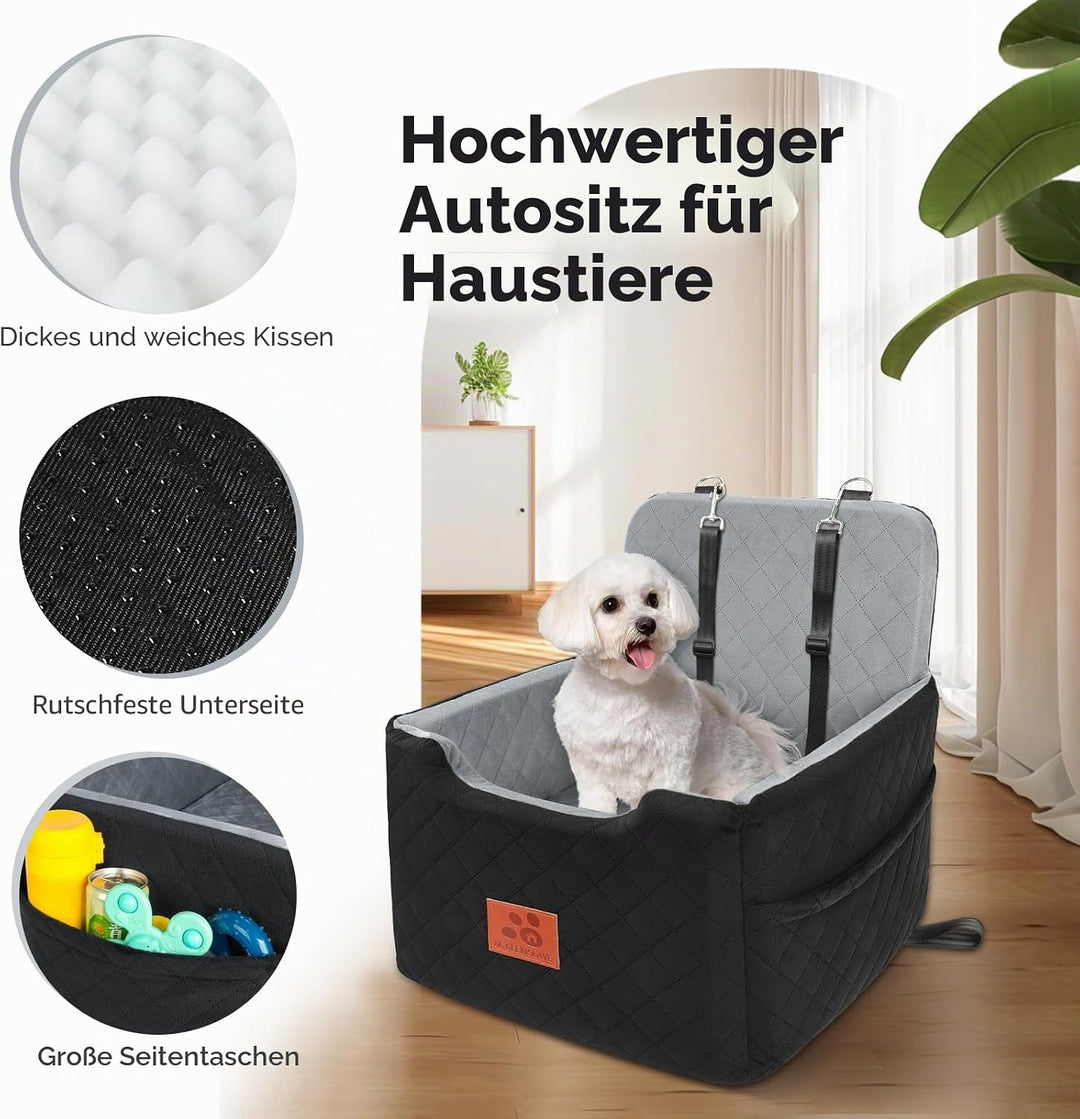 Autositz Hunde für kleine/mittlere Hunde unter 15 Kgs,Hunde Autositz,Abnehmbarer und waschbarer Haus