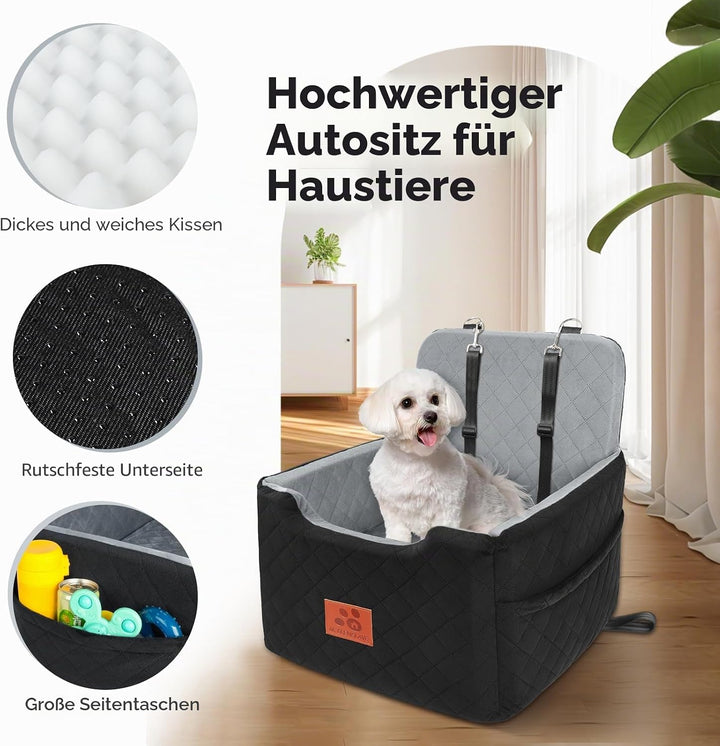 Autositz Hunde für kleine/mittlere Hunde unter 15 Kgs,Hunde Autositz,Abnehmbarer und waschbarer Haus