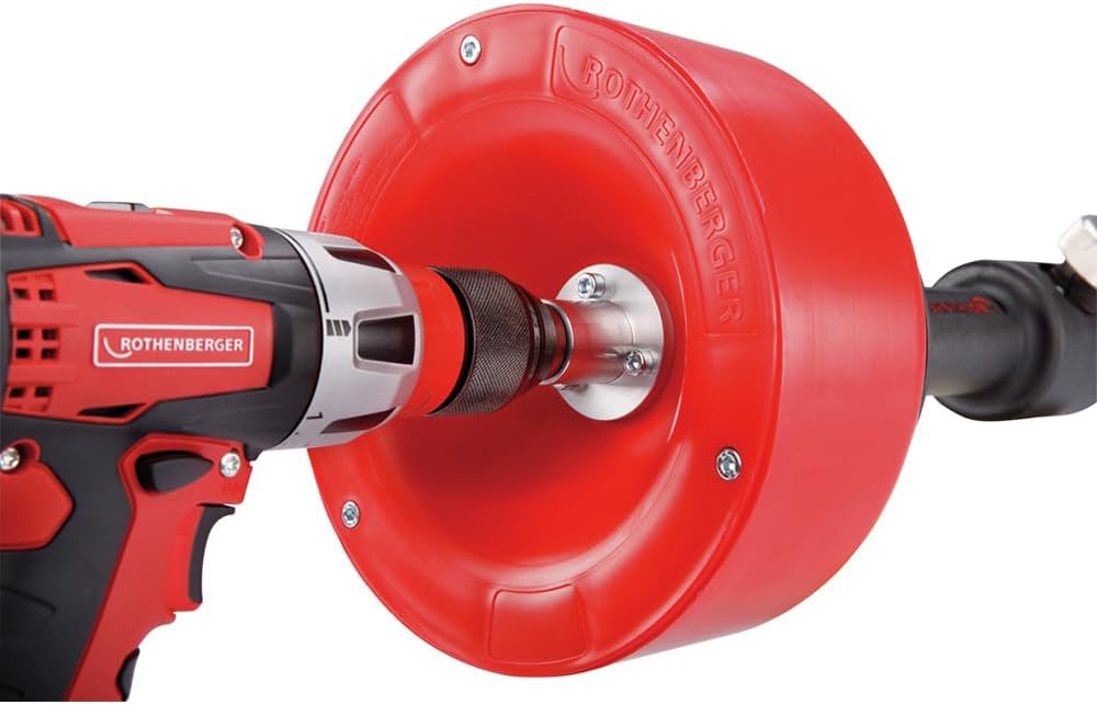 ROTHENBERGER 1000002299 ROSPIMATIC CL Rohrreinigungs Kabelloses Set mit Zusatzspirale, 8mm Spiraldur
