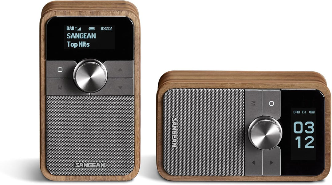 SANGEAN DDR-8 Tragbares DAB+ Radio mit Bluetooth 5.2, rotierendem OLED-Display, integriertem Akku, E