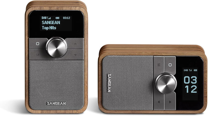 SANGEAN DDR-8 Tragbares DAB+ Radio mit Bluetooth 5.2, rotierendem OLED-Display, integriertem Akku, E