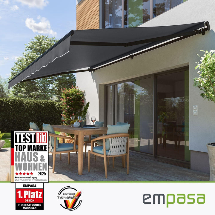 empasa manuelle Gelenkarmmarkise Markise Start | Sonnenmarkise Sonnenschutz Alu / Polyester komplett
