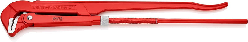 KNIPEX Rohrzange 90 Grad abgewinkeltes Maul, Chrom-Vanadium, rot pulverbeschichtet, 750 mm, 83 10 04