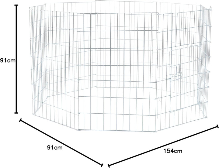 Trixie 3954 natura Welpenfreilauf, verzinkt, ø 154 × 91 cm