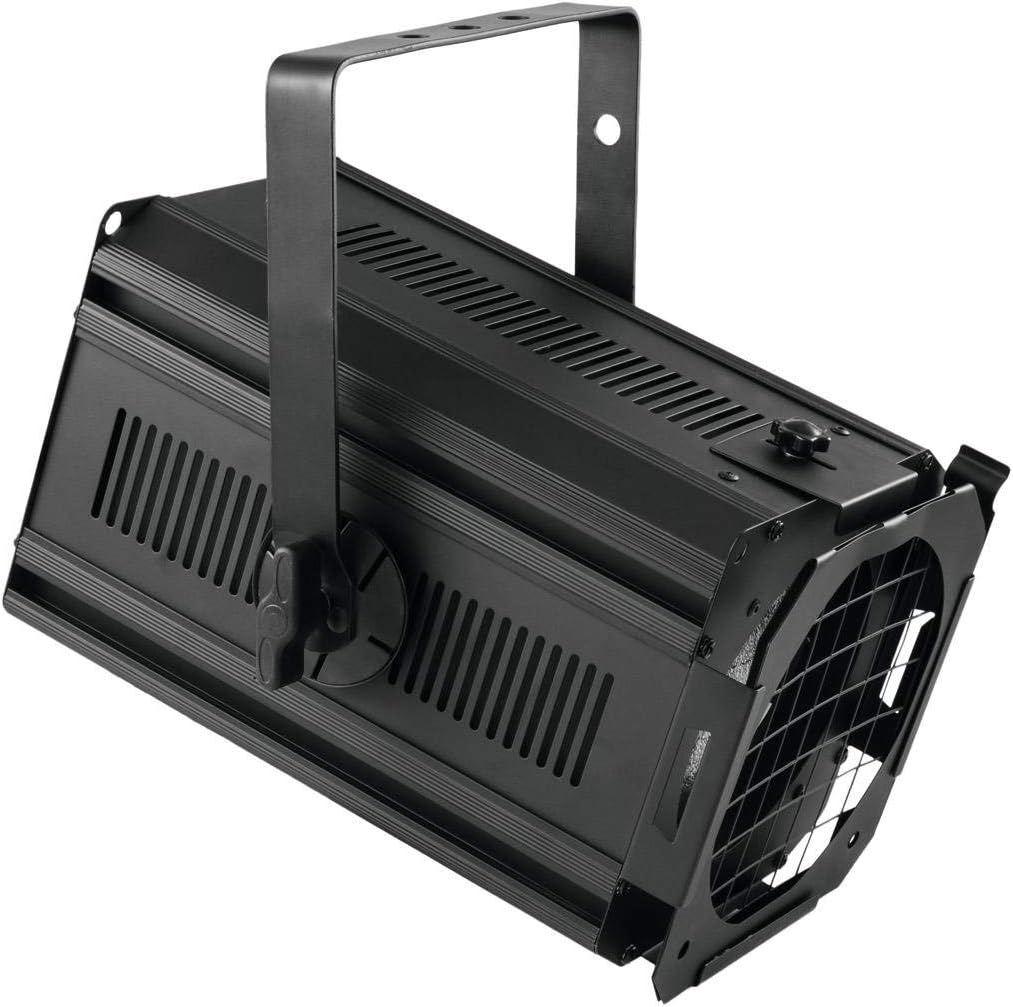 EUROLITE Theatre Spot 650/1000 Antihalo schwarz | Theaterscheinwerfer für Halogenlampe mit 650 oder