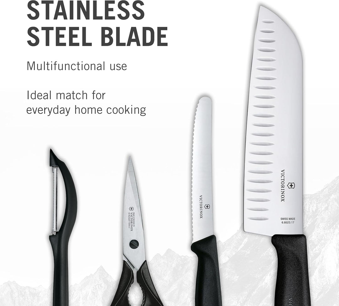 Victorinox Swiss Classic Küchengarnitur in Geschenkverpackung, 4-teilig, rostfrei, schwarz, 6.7133.4
