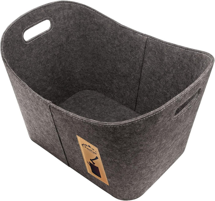 Filz Holzkorb Filzkorb Kaminholzkorb Brennholzkorb Brennholzholztasche anthrazit Holzkorb Nepal Anth