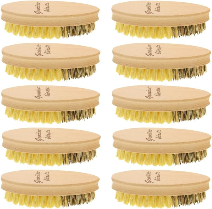 10x HOFMEISTER® Gemüsebürste, 13,5 cm, hochwertige Naturborsten in 2 Härtegraden: echt Union und Fib