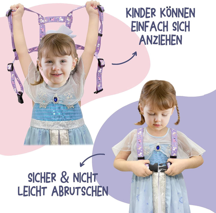 MutoToy® Pferdeleine zum Spielen für Kinder, Verstellbares Pferdegeschirr für Kinder, Pferde Spielle