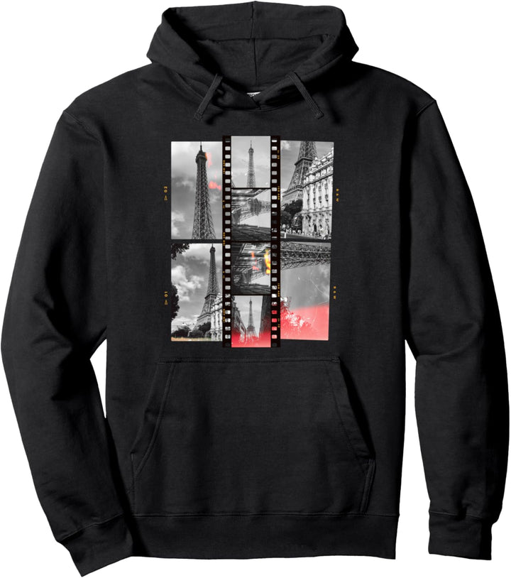 Paris France 35 mm Filmstreifen, analoge Fotografie Pullover Hoodie