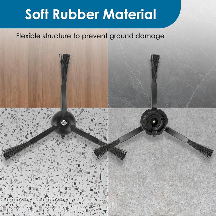 (4 Stück) Seitenbürsten für Roborock Q5 Max+, S8 MaxV Ultra, Q5 Pro, Q8 Max+, Q Revo, Qrevo Pro, Qre