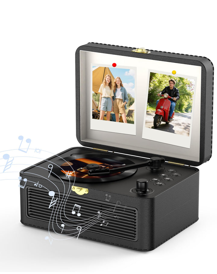 Tragbar CD Player Bluetooth Retro Radio mit CD-Player mit Lautsprecher Unterstützung USB & AUX-Wiede