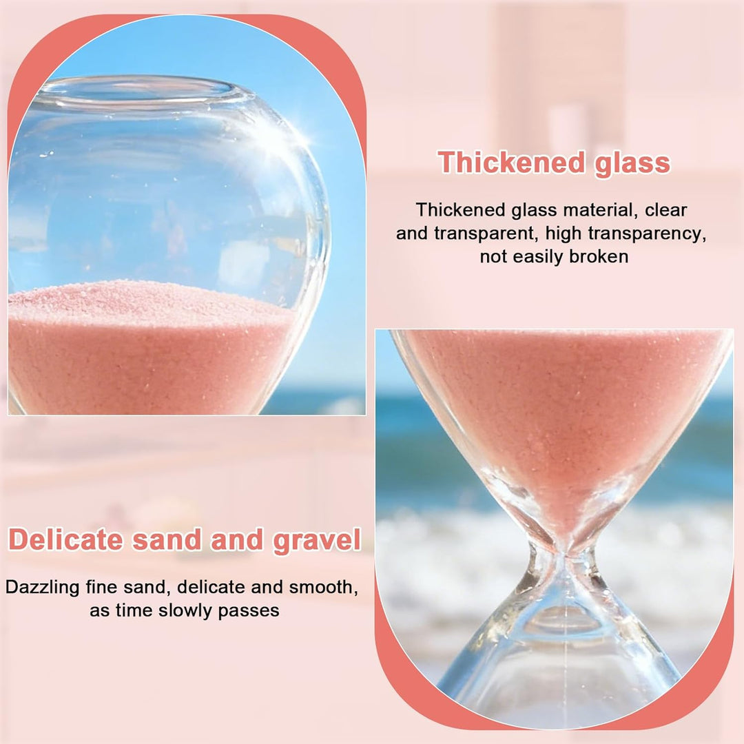 2 Stück Sanduhr, 30 Minuten Hourglass, Bunter Sanduhren aus Glas, Sand Time, Grosses Sandglas aus Bo