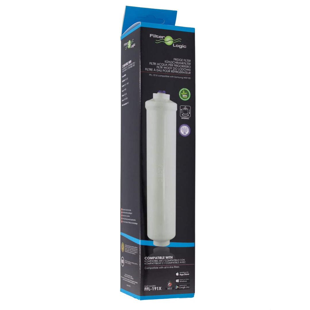 2x FilterLogic FFL-191X externe Wasserfilter ersetzen SAMSUNG DA29-10105J, HAFEX/EXP, HAFEX EXP/LG 5