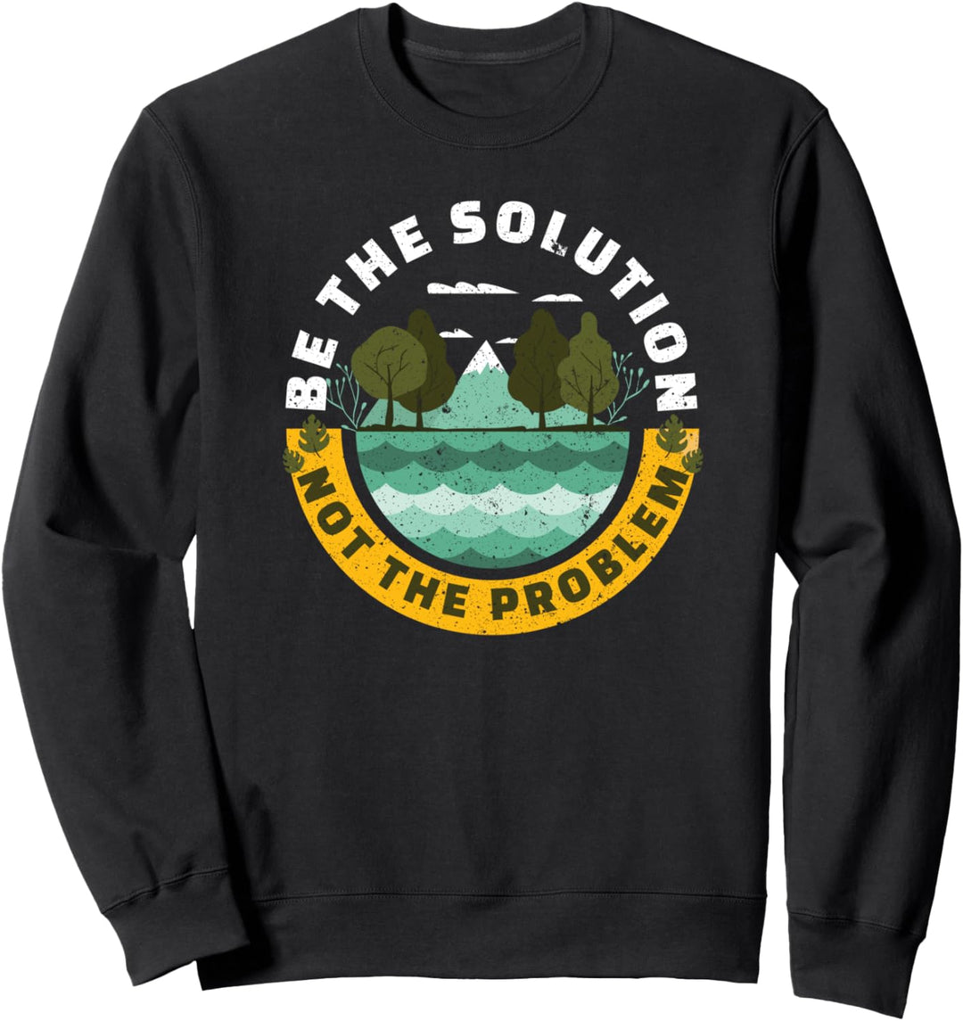 Earth Day Be The Solution Cute Vintage Recycling Sweatshirt
