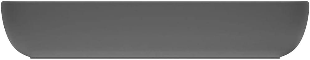 Luxus-Waschbecken Rechteckig Matt Dunkelgrau 71x38 cm Keramik Waschbecken Waschtisch Aufsatzwaschbec