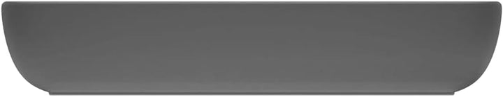 Luxus-Waschbecken Rechteckig Matt Dunkelgrau 71x38 cm Keramik Waschbecken Waschtisch Aufsatzwaschbec
