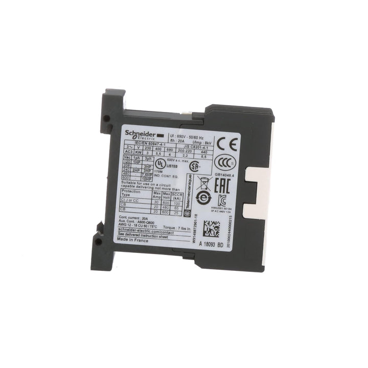 Schneider Electric LP1K1201BD Leistungsschütz, 3p, 5,5kW/400V/AC3, 12A, 24V DC, 24 V