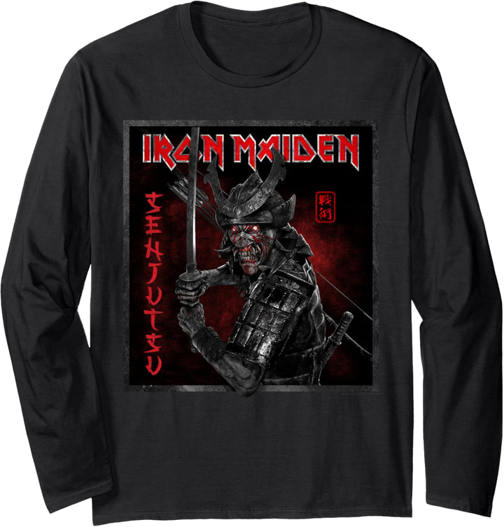 Iron Maiden Senjutsu Eddie Square Distressed Langarmshirt