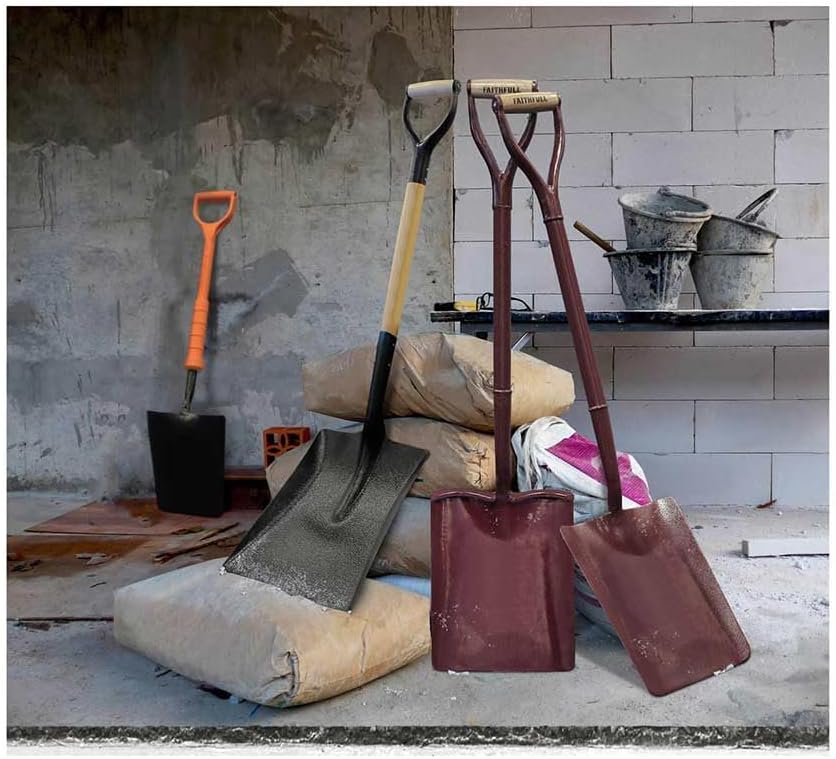 Faithfull All Steel Shovel Taper 2Myd, Maroon