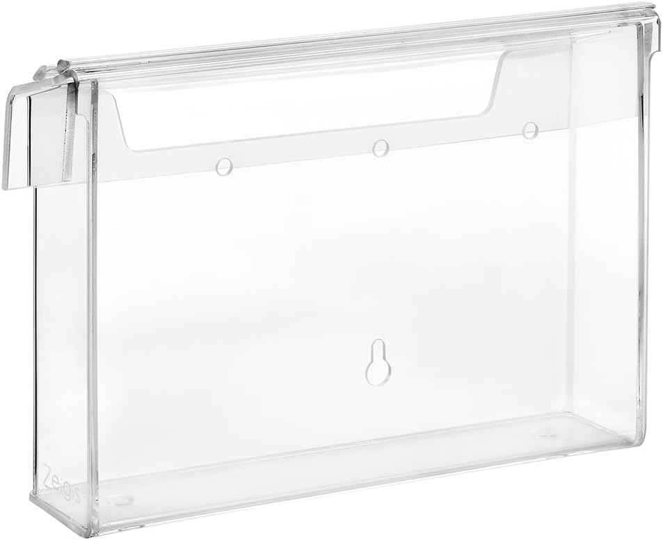 DIN A5 Prospektbox/Prospekthalter/Flyerhalter im Querformat, wetterfest, für Aussen, mit Deckel, aus