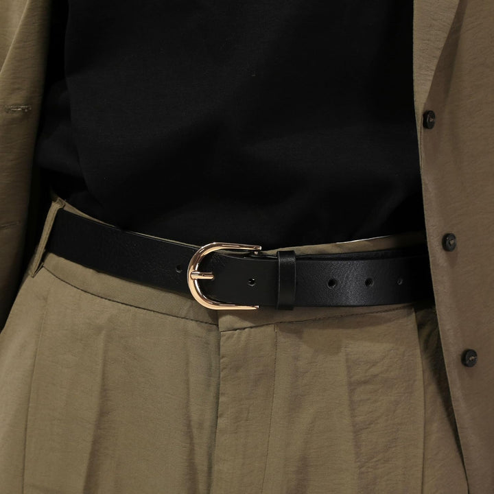 FASHIONGEN - Damengürtel aus pflanzlich gegerbtem Vollnarbenleder, 3 cm breiter ledergürtel, Damengü