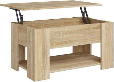 vidaXL Couchtisch Höhenverstellbar Kaffeetisch Beistelltisch Wohnzimmertisch Sofatisch mit Stauraum