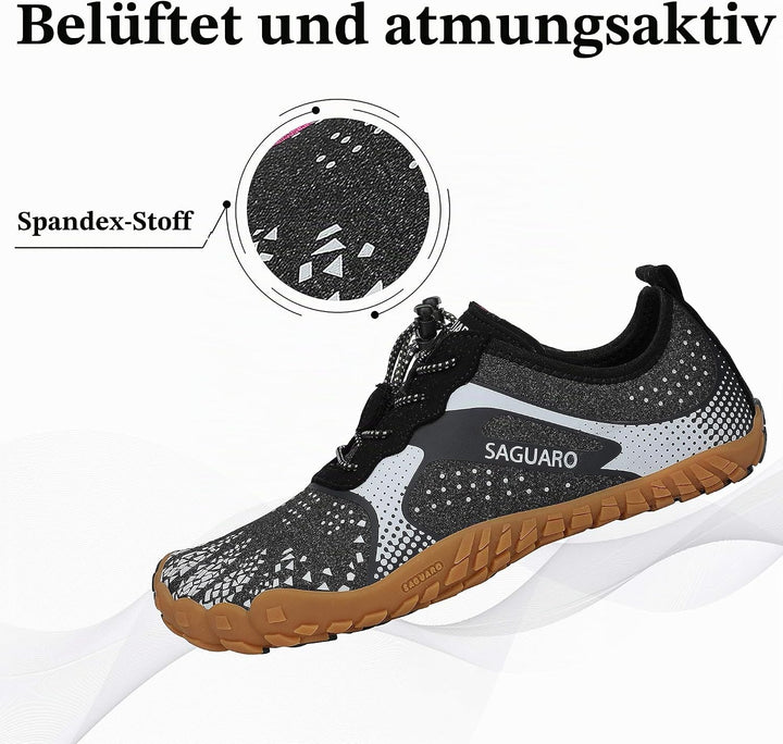 SAGUARO Herren Barfussschuhe Leicht Damen Traillaufschuhe rutschfeste Minimalistische Unisex Atmungs