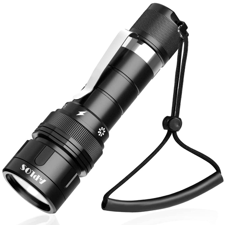 APLOS AP10 Tauchlampe, 1080 Lumen, 5 Modi, Drehschalter, Wasserdicht bis 100m, Klein Tauchlampe led