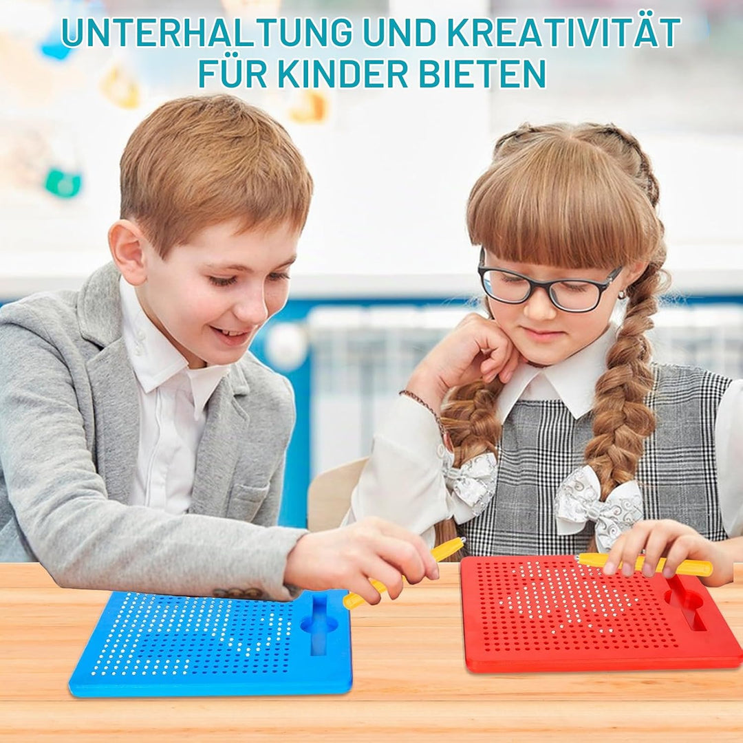 SUPRBIRD 2 Stück Magnetische Zeichenbretter Stahlkugel Kritzel Tafel mit Stift, Magnet Zeichenblock