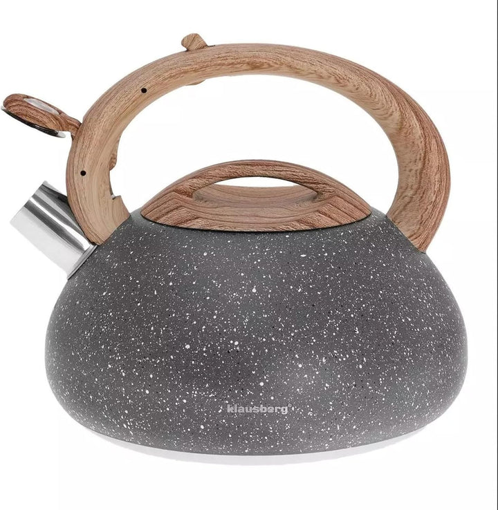 Klausberg Flötenkessel Wasserkessel 2.7L Kessel 7-Schicht Boden Grau KB-7280, Grau