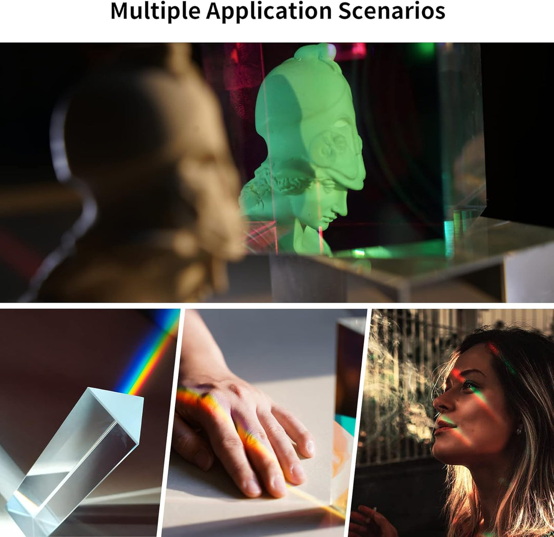Selens Fotografie Kristall Dreieckig Prisma mit 1/4" Gewindeloch, Professionelle Optik Kristall Glas