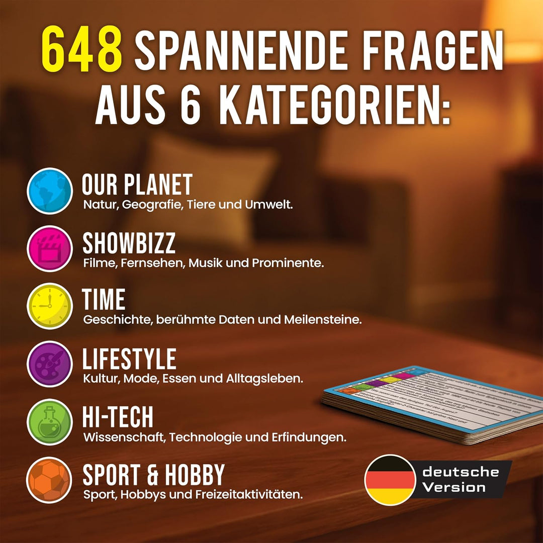 Trivia Kartensatz – Teenager Edition (14+) – Fragen &amp; Antworten – Quiz &amp; Pubquiz – Gesellschaftsspie