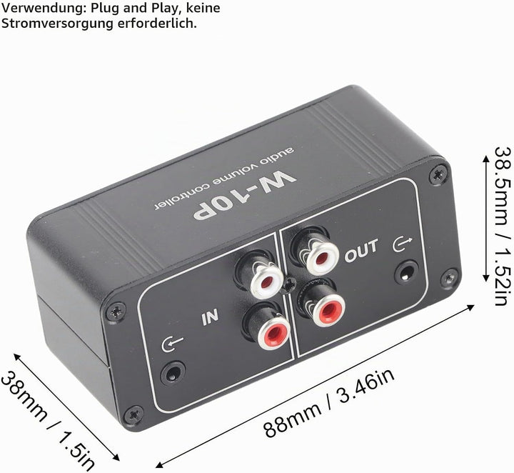 Mini-Stereo-Vorverstärker Kopfhörerverstärker Lautstärkeregler Stereo-Umschaltbox mit 3,5-mm-Klinken