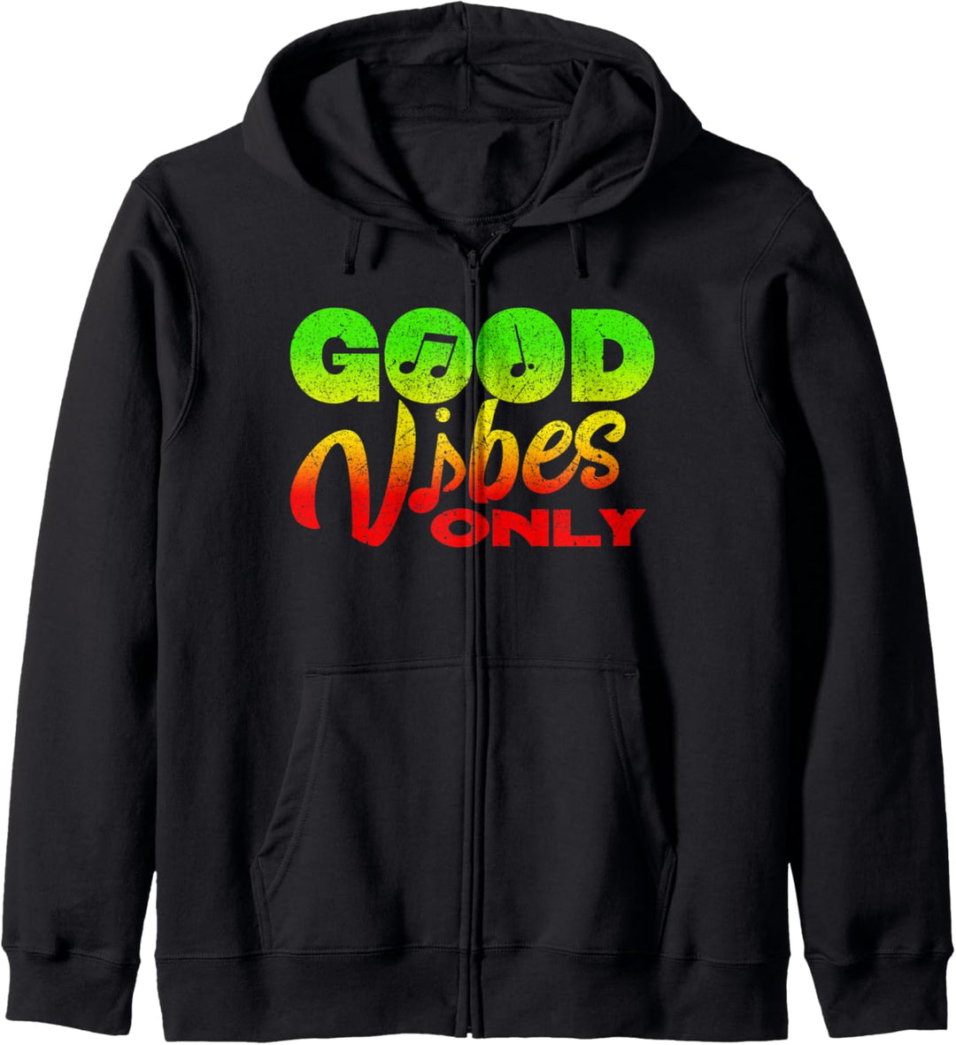 Good Vibes Only Rastafari Reggae Kapuzenjacke